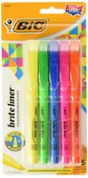 BIC Brite Liner Highlighters, Chisel Tip, Assorted Colors, 10-Count (2 Packs of 5)
