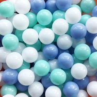 MoonxHome Pit Balls Crush Proof Plastic Children's Toy Balls Macaron Ocean Balls 2.15 Inch Pack of 100 White&Green&Blue