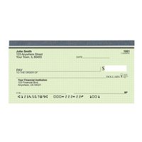 Top Tear Green Safety Personal Checks - Value Priced (1 Box of Singles, Qty. 125)