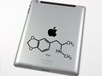 Ecstasy Chemical Structure - iPad Decal - Black 5"