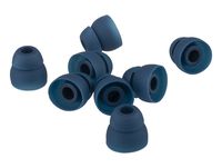 Xcessor Dual Flange Conical Replacement Silicone Earbuds 4 Pairs (Set of 8 Pieces). Compatible with Most in Ear Headphone Brands. Size: Medium. Color Blue