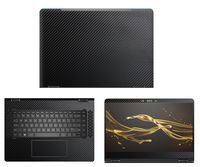 Decalrus - Protective Decal for HP Spectre x360 Convertible 15-bl062nr (15.6" Screen) Laptop Black Carbon Fiber Skin case Cover wrap CFhpspectre_bl062nrBlack