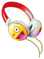 Vibe Noise Reducing Overhead Stereo Headphones-Smile-Wink