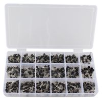 WINGONEER 18 Kinds of Transistor TO-92 NPN PNP Kit Set 40~160V 50~600mA NPN/PNP Assortment Kit Set - 900Pcs