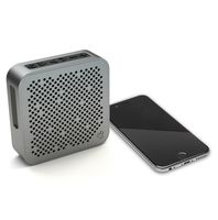 JLab Audio Crasher Mini, Metal Build Portable Splashproof Bluetooth Speaker with 10 Hour Battery - Black