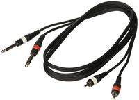 Mr. Dj CDQR6 6-Feet 1/4-Inch Dual Mono to Dual RCA Male Speaker Cable