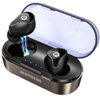 Wireless Bluetooth Earbuds,ANROOG A8 Latest Bluetooth 5.0 True Wireless Earbuds 35H Playtime 3D Stereo Sound Wireless Headphones,Built-in Microphone,Gift Box