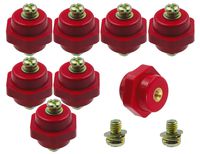 LBY 8pcs Busbar Insulator Polyester Standoff Insulators SM-20 with Screw High-Strength Busbar Insulator Supporter