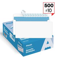 #10 Security Self-Seal Envelopes, Windowless Design, Premium Security Tint Pattern, Ultra Strong Quick-Seal Closure - EnveGuard - Size 4-1/8 x 9-1/2 Inches - White - 24 LB - 500 Count (34010)