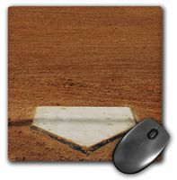 3dRose LLC 8 x 8 x 0.25 Inches Mouse Pad, Home Plate in Baseball (mp_50211_1)