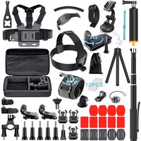 61-in-1 Action Camera Accessories Kit for GoPro Hero 7 6 5 4 3+ Hero Session 5 Black Accessory Bunble Set for AKASO APEMAN DBPOWER Xiaomi Yi SJ6000 Campark Rollei Lightdow Sony Sports DV Action Camera