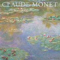 Graphique Claude Monet Mini Calendar - 16-Month 2019 Calendar, 7"x7" w/ 3 Languages, 4-Month Preview, Marked Holidays