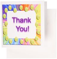 3dRose Tennis Thank you - Greeting Cards, 6 x 6 inches, set of 12 (gc_29609_2)