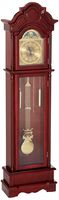 Coaster Home Furnishings Grandfather Clock with Chime Brown Red and Clear