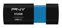 PNY Elite-X 512GB USB 3.1 Gen 1 Flash Drive, Read Speeds up to 200MB/s (P-FD512ELX-GE)
