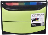 Filexec Soft Touch Padded Canvas Window Expanding File, 13 Pockets, 1 Pack, Green (46225-4)