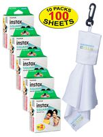 Fujifilm Instax Square Instant Film - 100 Exposures - for use with The Fujifilm instax Square Instant Camera with ElectronicsClub Microfiber Cloth