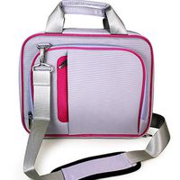Magenta Travel Smart Carrying Case with Optional Adjustable Shoulder Strap, Airport Check Point Friendly, for MSI WindPad 10 inch Tablet