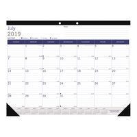 Blueline DuraGlobe Monthly Desk Pad, Academic Desk Calendar, 13-Month, July 2019 to July 2020, 22 x 17 Inches (CA177227-20)