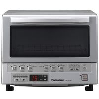 Panasonic FlashXpress Compact Toaster Oven with Double Infrared Heating, Crumb Tray and 1300 Watts of Cooking Power – 4 Slice Countertop Toaster Oven - NB-G110P (Stainless Steel)
