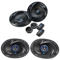 Pair AUTOTEK ATS65C 6.5" 600w Component Speakers+Pair ATS693 6x9" 800w Speakers