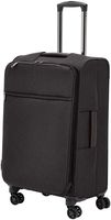 AmazonBasics Belltown Softside Rolling Spinner Suitcase Luggage - 26 Inch, Heather Black