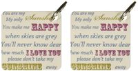 3dRose You are my Sunshine vintage inspirational art - Key Chains, 2.25 x 4.5 inches, set of 2 (kc_178874_1)