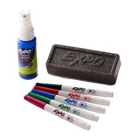 EXPO 1884310  Low-Odor Dry Erase Set, Ultra Fine Tip, Assorted Colors, 7-Piece