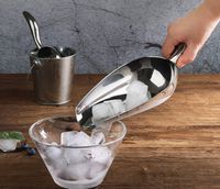 New Star Foodservice 1028546 Stainless Steel Bar Ice Flour Utility Scoop, 36-Ounce