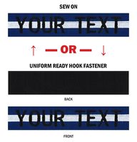 Northern Safari Custom Uniform Name Tape 24 Hr Ship Royal Blue-White Line 6 Inch 2-Line Text Sew