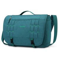 Gonex Messenger Bag Satchel 15 Inch Laptop Shoulder Bags Handbag Briefcase for Men Women for School Work Travel Business College Outdoor Greenish Blue