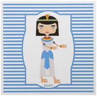 3dRose Egypt representation by a girl dressed as ancient egyptian people - Greeting Cards, 6 x 6 inches, set of 12 (gc_160611_2)