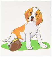 3dRose Cute and Cuddly Canine Beagle - Greeting Cards, 6 x 6 inches, set of 6 (gc_128938_1)