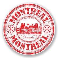 2 x 15cm- 150mm Montreal Quebec Canada Vinyl SELF ADHESIVE STICKER Decal Laptop Travel Luggage Car iPad Sign Fun #5974