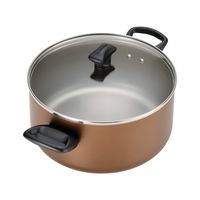 Farberware 21890 Dishwasher Safe Nonstick Cookware Pots and Pans Set, 15 Piece, Copper