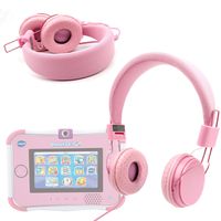 DURAGADGET Pink Ultra-Stylish Kids Fashion Headphones w/Padded Design & Microphone - Suitable for Use with V Tech Innotab 3 & Innotab 3S