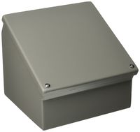 Hoffman C8C8 Consolet, Sloped Cover, Steel, 8.00" x 8.00" x 7.09", Gray