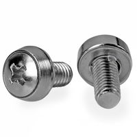 StarTech.com M6 x 12mm - Screws - 100 Pack - M6 Mounting Screws for Server Rack & Cabinet (CABSCREWSM62)