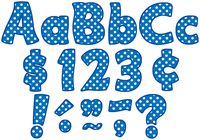 Teacher Created Resources Blue Polka Dots Funtastic Font 4-Inch Letters Combo Pack (5347)