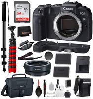 Canon EOS RP Mirrorless Digital Camera (Body Only) 14PC Professional Bundle Package Deal - SanDisk Ultra 64gb SD Card + Canon Camera Bag + More