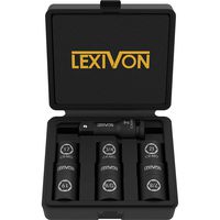 LEXIVON Impact Socket Set, 6 Total Lug Nut Size | Innovative Flip Socket Design Cover Most Commonly Inch & Metric Used Sizes | Cr-Mo Steel = Fully Impact Grade (LX-111)