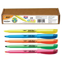 BIC Brite Liner Highlighter, Chisel Tip, Assorted Colors, 24-Count