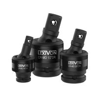 LEXIVON Premium Impact Universal Joint Socket Swivel Set | 3-Piece Ball Spring Design 1/2", 3/8", and 1/4" U-Joint Drive | Cr-Mo Steel = Fully Impact Grade (LX-113)