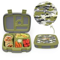 Bentgo Kids Prints (Camouflage) - Leak-Proof, 5-Compartment Bento-Style Kids Lunch Box - Ideal Portion Sizes for Ages 3 to 7 - BPA-Free and Food-Safe Materials