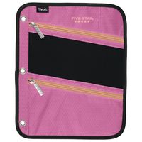 Five Star Pencil Pouch, Pen Case, Fits 3 Ring Binder, Zipper Pouch, Pink/Coral (50642CD8)