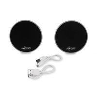 AXESS SPBP4401 Mono Wireless Bluetooth Cone Speaker with Pairing Capabilities, 2 Pack in Black