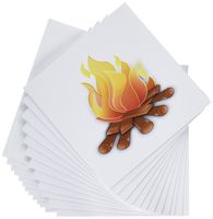 3dRose Yellow Orange Brown Campfire - Greeting Cards, 6 x 6 inches, set of 12 (gc_41661_2)