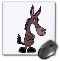 Funny Stubborn Mule Cartoon - Mouse Pad, 8 by 8 inches (mp_200121_1)