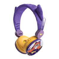 Batgirl Kids Headphones for Girls - Volume Limiting Over-Ear 3.5mm Stereo Jack, Soft, Cushioned Ear Pieces, Kids-Safe Technology, Pump Out Crisp, Clear Bass, Blue Black & Yellow
