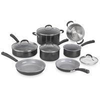 Cuisinart 54C-11BK Advantage Ceramica XT Cookware Set, Medium, Black